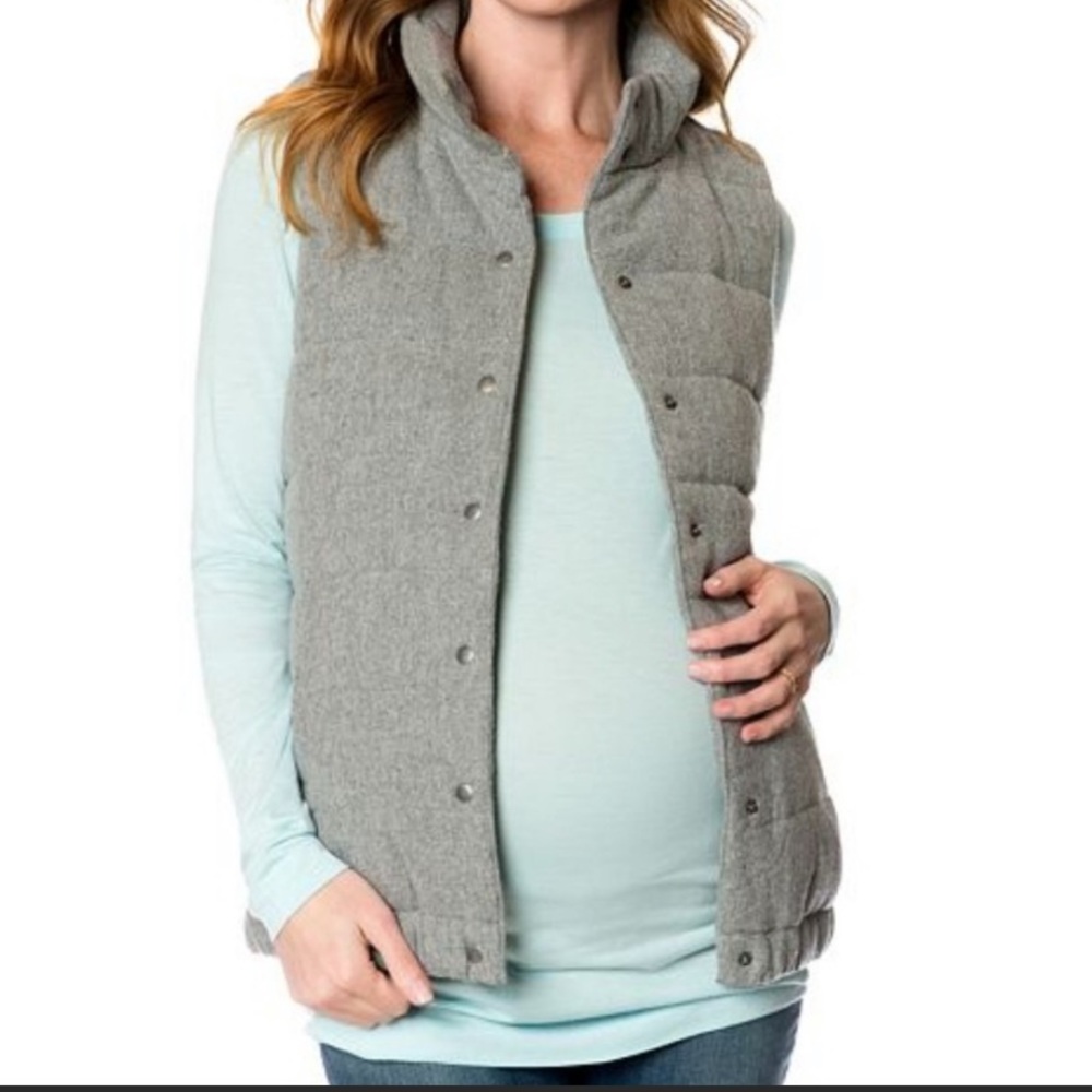 Pea in the Pod wool maternity puffer vest